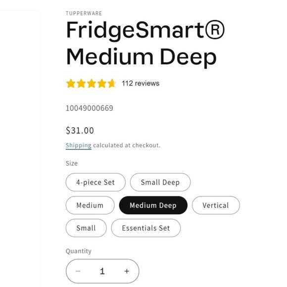 TupperWare FridgeSmart Medium Deep w grater/slicer add-on, Fresh Fridge Storage - Picture 2 of 11